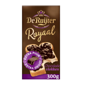 De Ruijter – Royaal Chocolade Vlokken Extra Puur – 300g