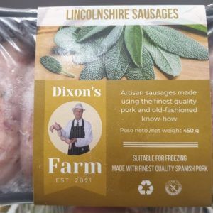 Dixon’s Farm 6 Lincolnshire Sausages 450g