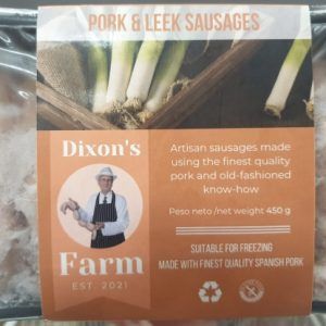 Dixon’s Farm 6 Pork & Leek Sausages 450g