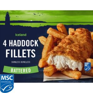 Iceland 4 Battered Haddock Fillets 440g