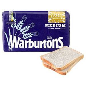Warburtons Medium White Bread 800g