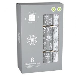 Giftmaker – Silver Christmas Crackers – 8 units