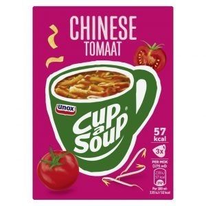 Unox – Cup a Soup Chinese Tomaat – 3 Zakjes