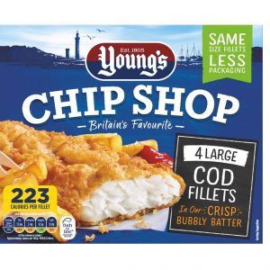 Young’s – 4 Large Cod Fillets in Batter