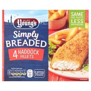 Young’s – 4 Large Haddock Fillets Breaded – 400g